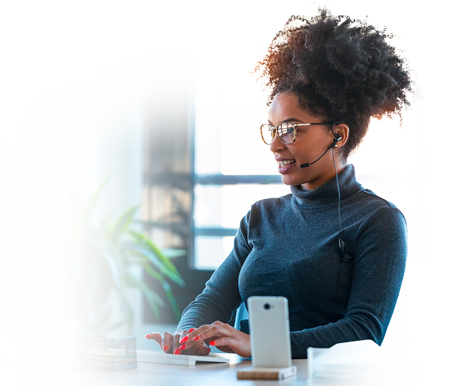 Image of woman typing on computer